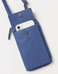 FatFace Louisa Phone Purse Blue Clearance