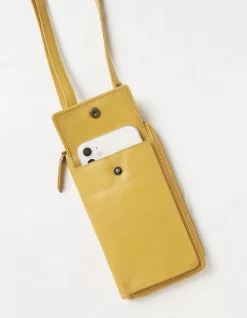 FatFace Louisa Phone Purse Yellow Clearance