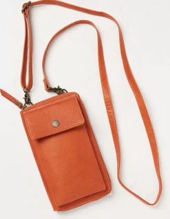 FatFace Louisa Purse Phone Bag Orange Hot