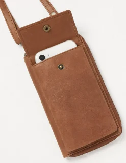 FatFace Louisa Purse Phone Bag Tan Clearance
