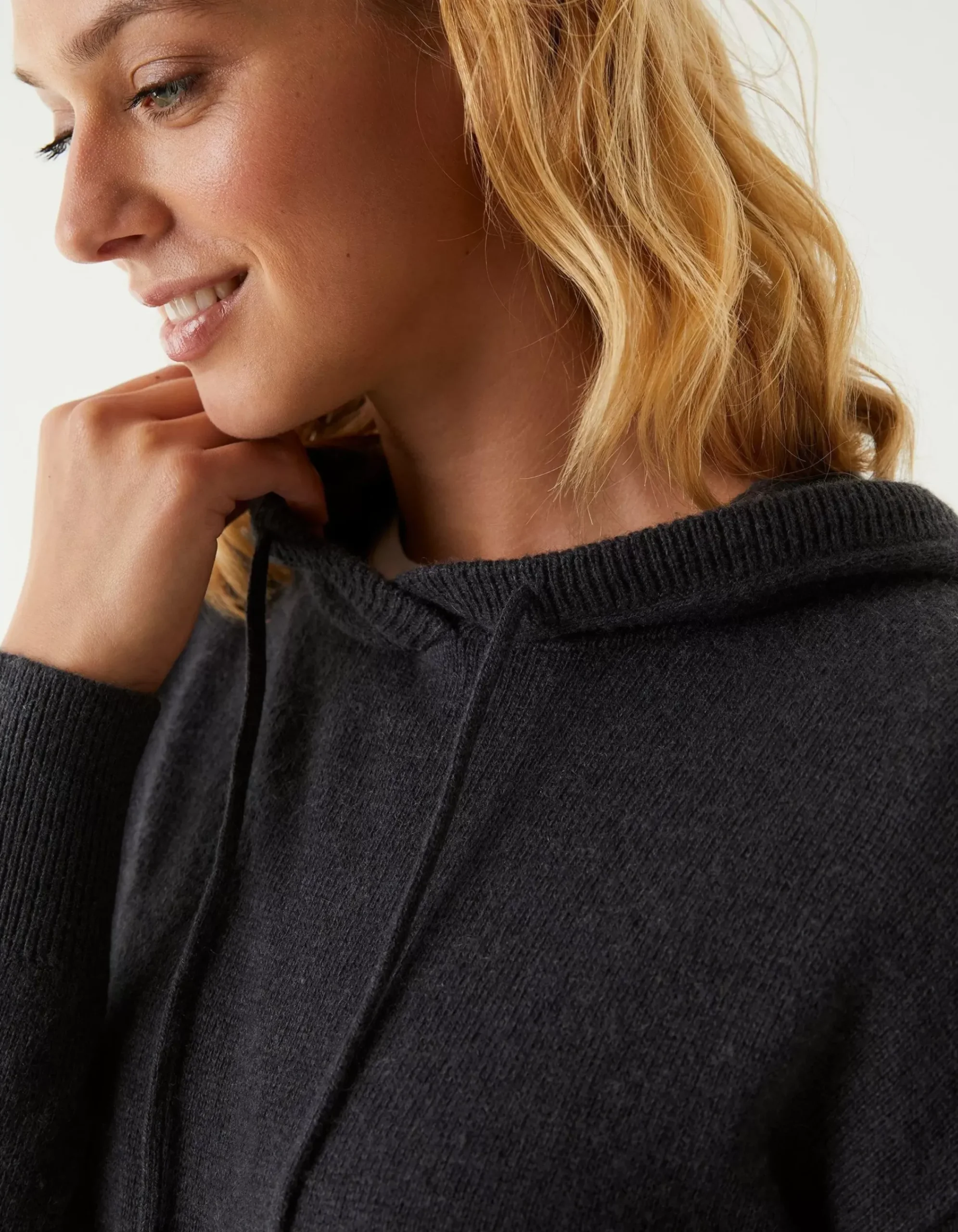 FatFace Lounge Knitted Hoodie Dress Charcoal