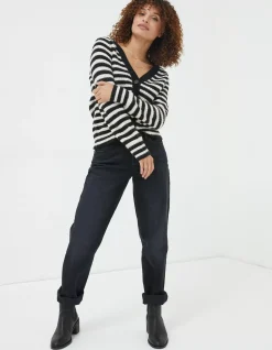 FatFace Ludlow Boyfriend Jeans Washed Black Discount