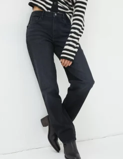 FatFace Ludlow Boyfriend Jeans Washed Black Discount