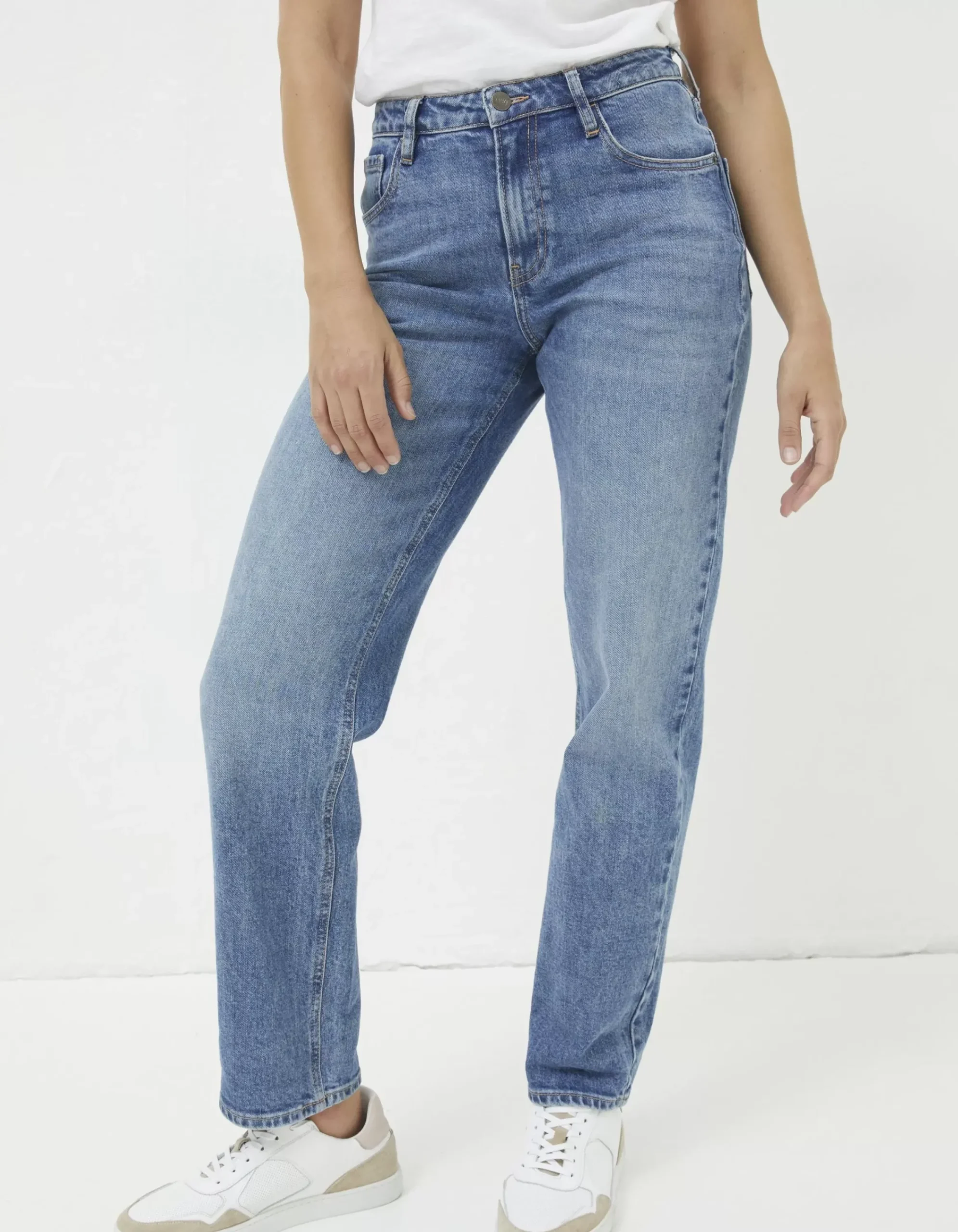 FatFace Ludlow Boyfriend Jeans Mid Blue Best