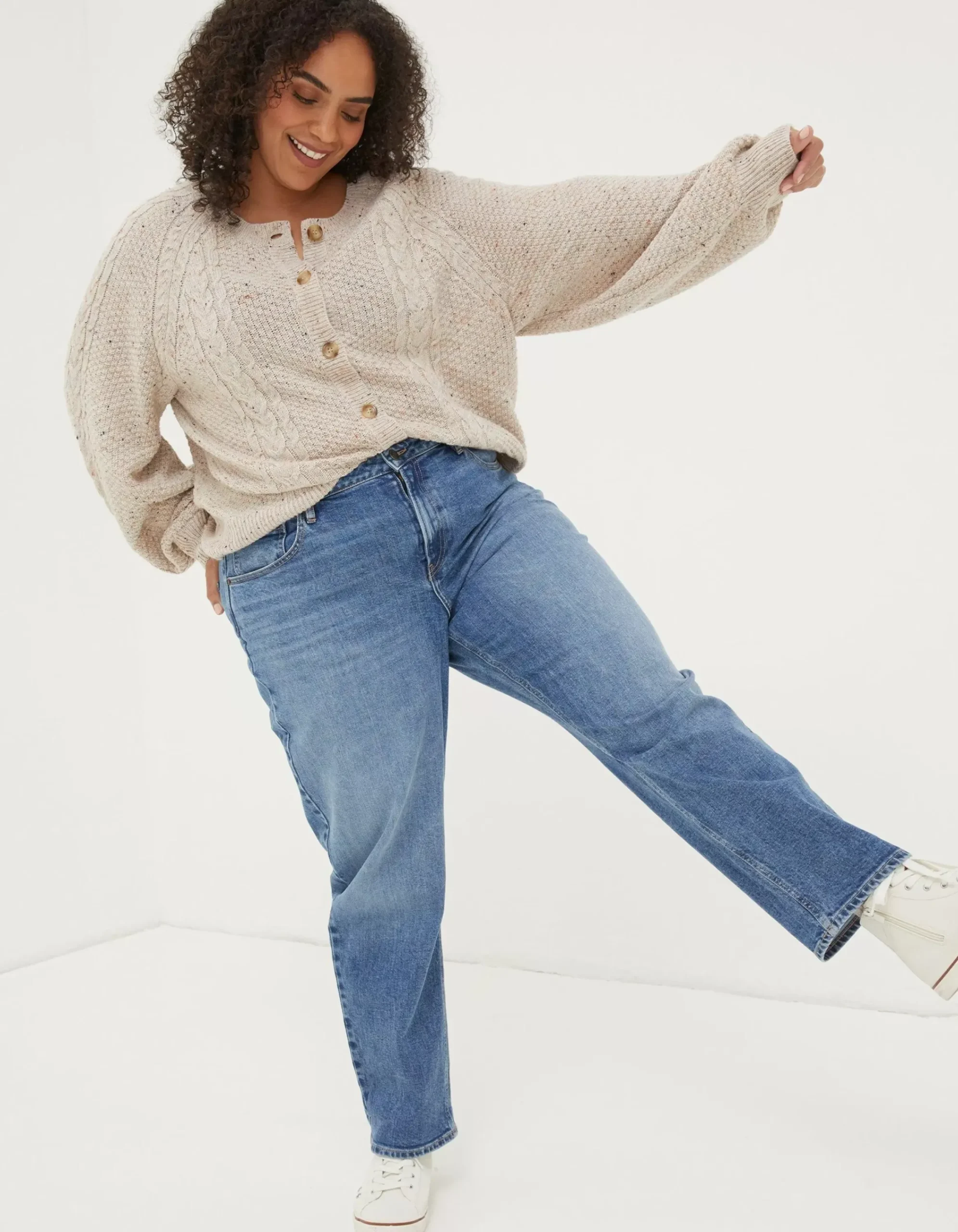 FatFace Ludlow Boyfriend Jeans Mid Blue Best