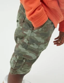 FatFace Lulworth Camo Cargo Shorts Khaki Green