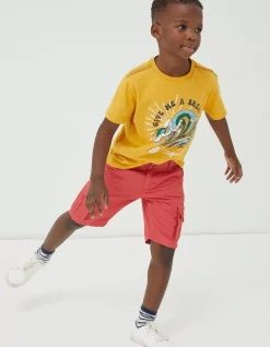 FatFace Lulworth Cargo Shorts Washed Red Online