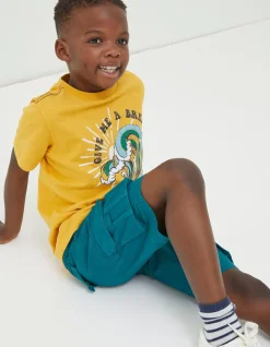 FatFace Lulworth Cargo Shorts Teal Green