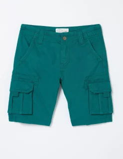 FatFace Lulworth Cargo Shorts Teal Green