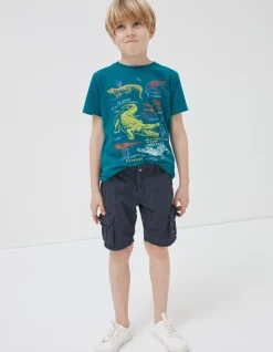 FatFace Lulworth Cargo Shorts Washed Navy New