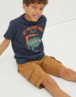 FatFace Lulworth Cargo Shorts Dark Stone Best