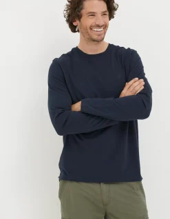 FatFace Lulworth Long Sleeve T-Shirt Navy Hot