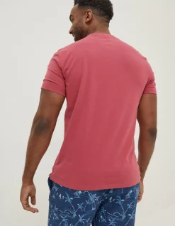 FatFace Lulworth Organic Cotton Crew T-Shirt Rose Pink Outlet