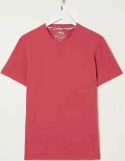 FatFace Lulworth Organic Cotton Crew T-Shirt Rose Pink Outlet