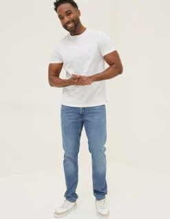 FatFace Lulworth Organic Cotton Crew T-Shirt White Best