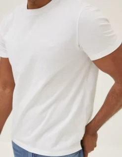 FatFace Lulworth Organic Cotton Crew T-Shirt White Best
