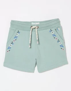 FatFace Luna Floral Sweat Shorts Sage Green Best