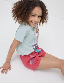 FatFace Lyla Embroidered Shorts Raspberry Red Sale