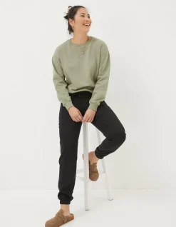 FatFace Lyme Cargo Cuffed Joggers Washed Black Clearance