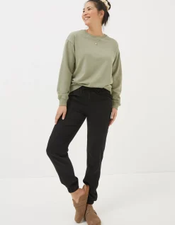 FatFace Lyme Cargo Cuffed Joggers Washed Black Clearance