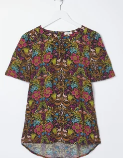 FatFace Lyndy Art Floral Blouse Black Best