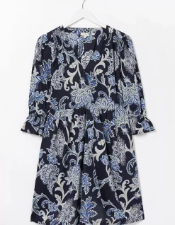 FatFace Maddox Palace Floral Print Wrap Dress Navy