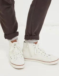 FatFace Mae High Top Trainer White Clearance