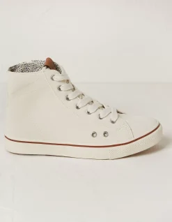 FatFace Mae High Top Trainer White Clearance