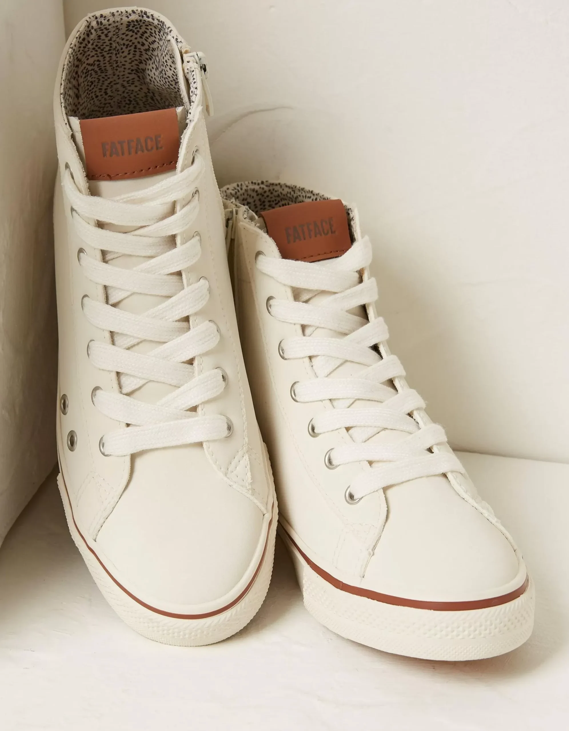 FatFace Mae High Top Trainer White Clearance