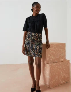 FatFace Maggie Metallic Blouse Black