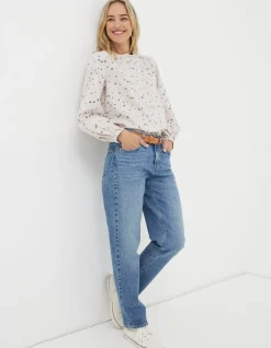 FatFace Mallie Ditsy Shirt Oatmeal Discount