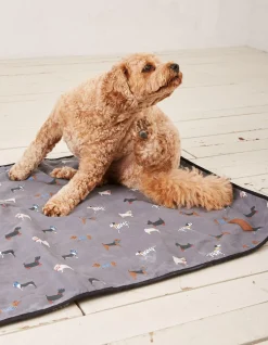 FatFace Marching Dogs Pet Blanket Grey Clearance