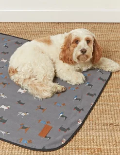 FatFace Marching Dogs Pet Blanket Grey Clearance