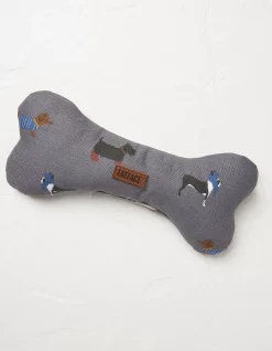 FatFace Marching Dogs Print Dog Toy Grey Outlet