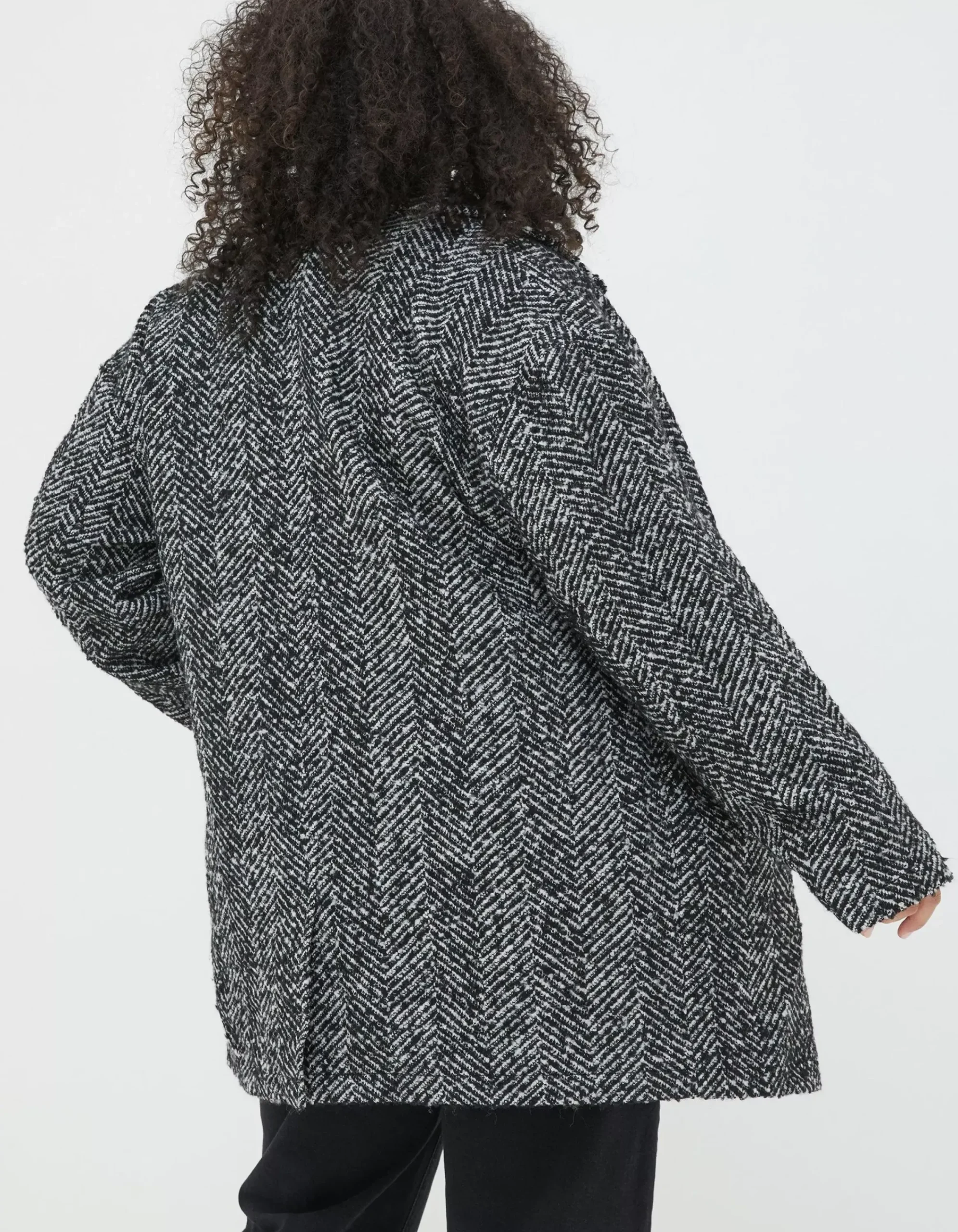 FatFace Marin Wool Blend Coat Black New