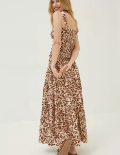 FatFace Marina Floral Maxi Skirt Brown Online
