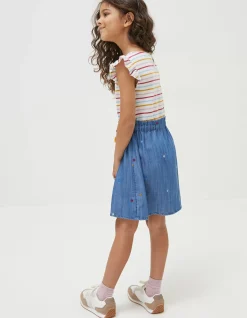 FatFace Martha Embroidered Dress Chambray Blue Best