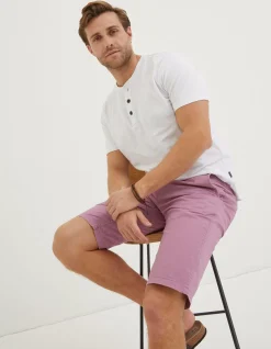 FatFace Mawes Chino Shorts Washed Purple Clearance
