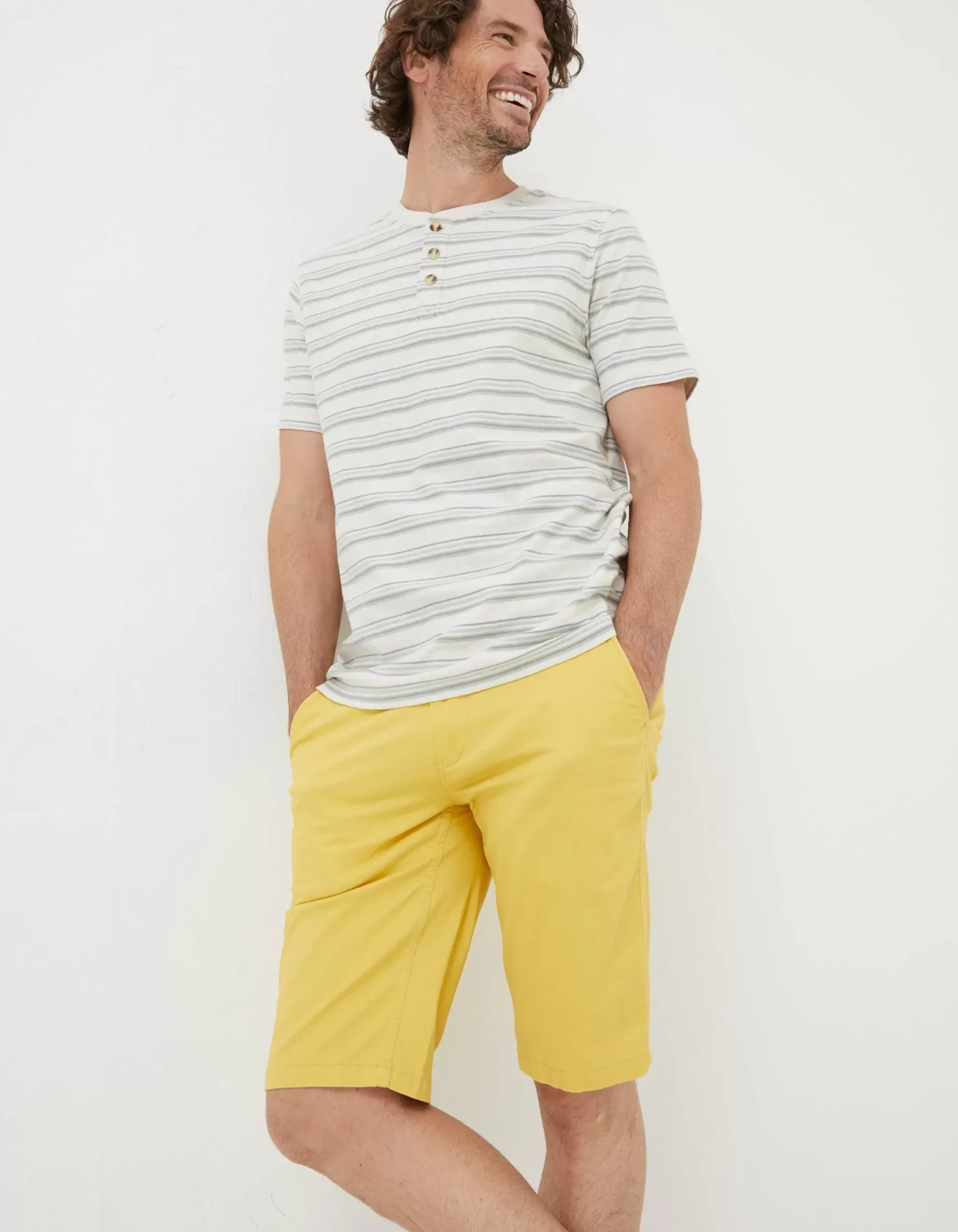 FatFace Mawes Chino Shorts Washed Yellow Sale