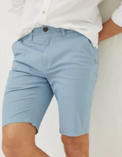 FatFace Mawes Chino Shorts Chambray Blue Hot