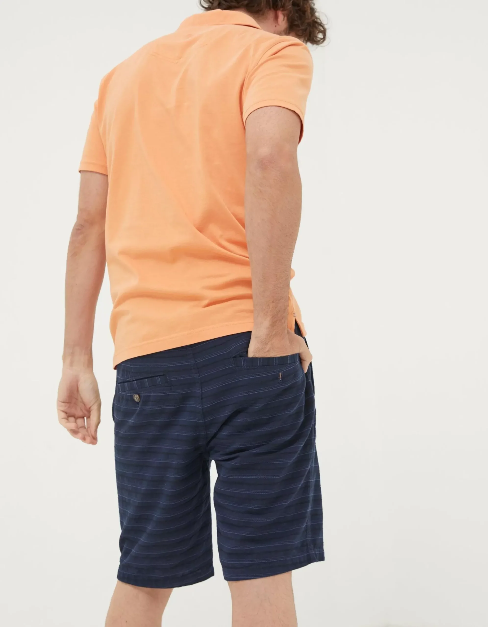 FatFace Mawes Stripe Chino Shorts Navy Hot