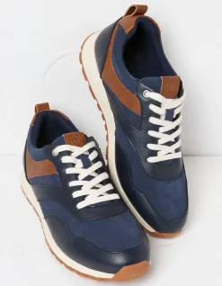 FatFace Maximus Leather Trainer Navy Best