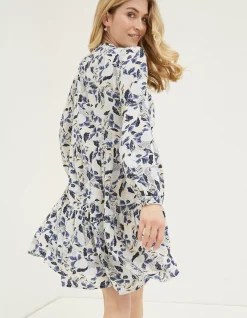 FatFace Maye Batik Flowers Dress Ivory Best