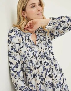 FatFace Maye Batik Flowers Dress Ivory Best