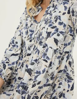 FatFace Maye Batik Flowers Dress Ivory Best