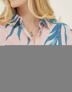 FatFace Mcs Billie Seaweed Shirt Light Pink Hot