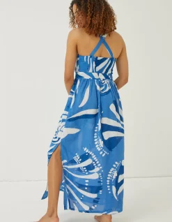 FatFace Mcs Fione Painted Shell Maxi Dress Cobalt Blue