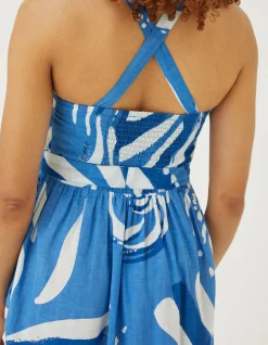FatFace Mcs Fione Painted Shell Maxi Dress Cobalt Blue