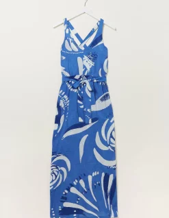 FatFace Mcs Fione Painted Shell Maxi Dress Cobalt Blue