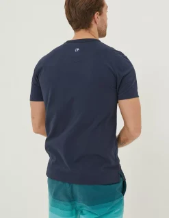 FatFace Mcs Organic Seaweed T-Shirt Navy Hot